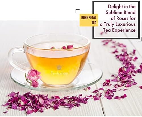 Teabalmy Dry Rose Petal Flowers Tea | Loose Leaf Tea | Petal | Natural Fragrant Buds Herbs | (Pack of 1)
