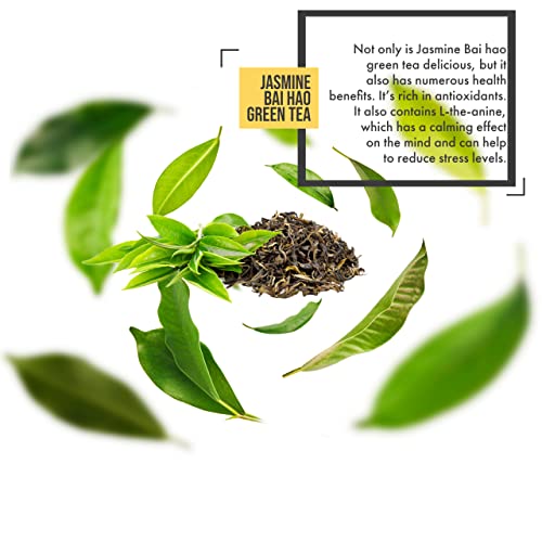 Teabalmy Green Tea Jasmine Bai hao | Loose Leaf Green Tea | Jasmine Green Tea (J1051) (50 g (Pack of 1)).