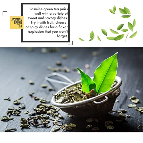Teabalmy Green Tea Jasmine | Loose Leaf Green Tea | Jasmine Green Tea | Natural Loose Leaf Super Antioxidant Support Overall Health (J2239) (50 g (Pack of 1)).