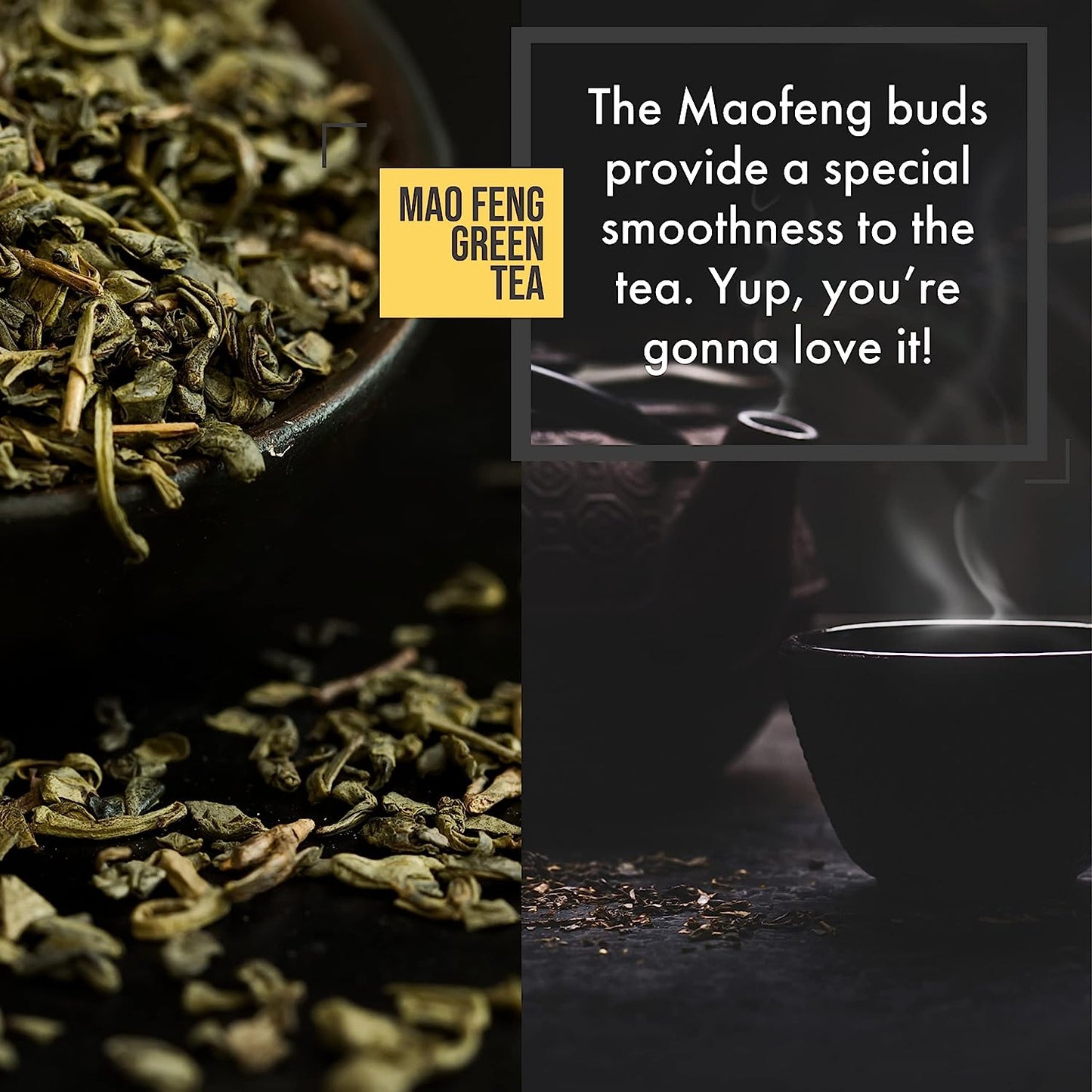 Teabalmy Mao Feng Green Tea - Antioxidant Rich Green Tea - Pure All Natural Loose Leaf Organically Grown.