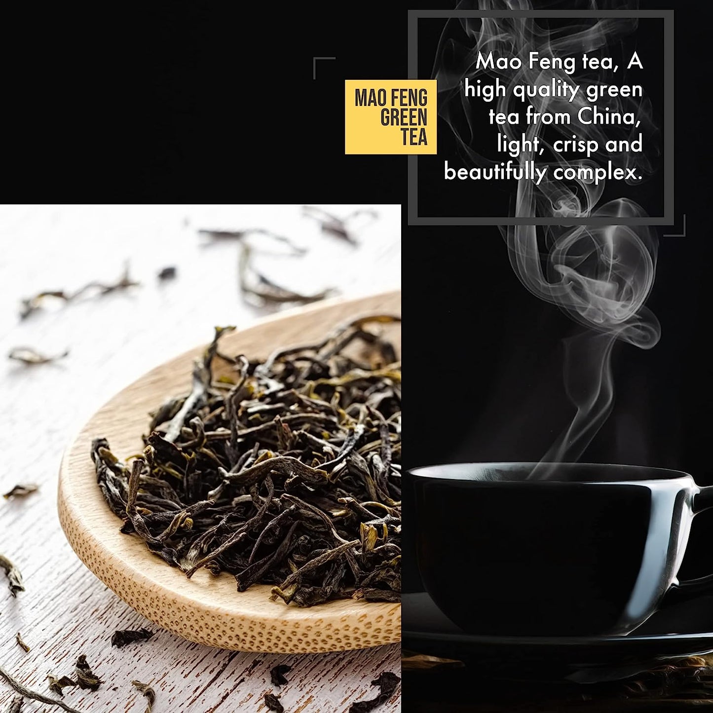 Teabalmy Mao Feng Green Tea - Antioxidant Rich Green Tea - Pure All Natural Loose Leaf Organically Grown.