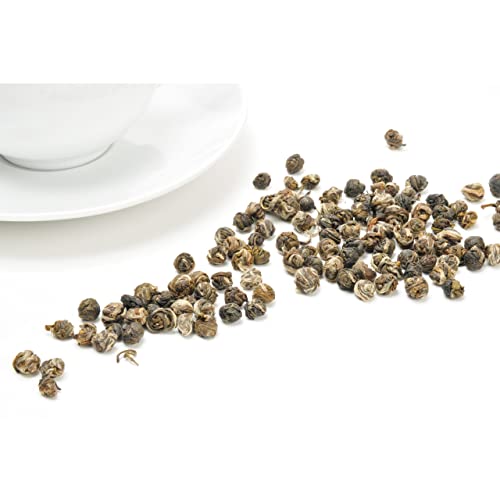 Teabalmy Jasmine-Dragon-Pearls | Loose Leaf Green Tea | Jasmine Green Tea (J1015) (50 g (Pack of 1)).