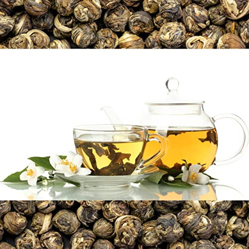 Teabalmy Jasmine-Dragon-Pearls | Loose Leaf Green Tea | Jasmine Green Tea (J1015) (50 g (Pack of 1)).