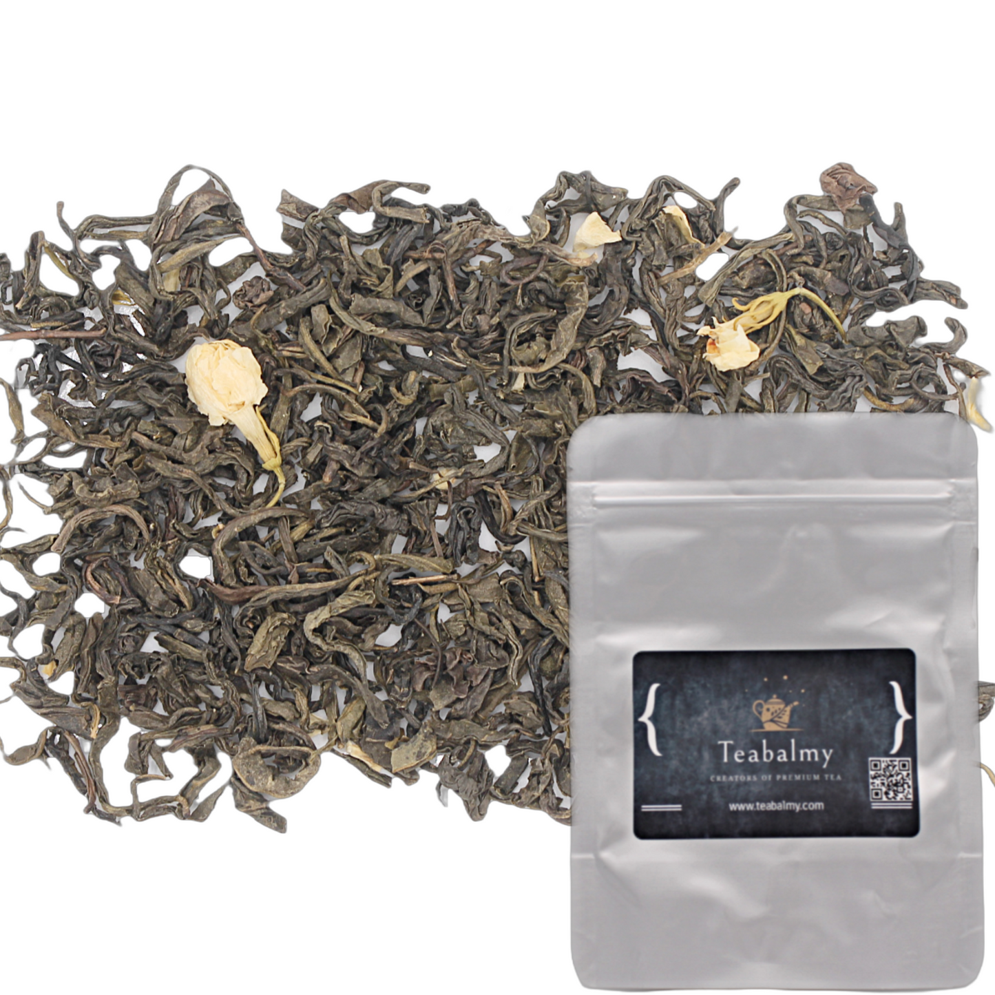 Teabalmy Jasmine OP Green Tea Natural Loose Leaf Super Antioxidant Support Overall Health.